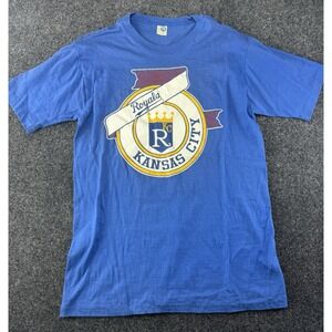 VTG 80s Kansas City Royals T-Shirt Artex USA Made L Single Stitch MLB